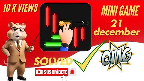 21 December Mini Game 100% Easily Solved Today | Hamster Kombat Mini Game 21 December | Mini Game