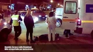 Niño atropellado por motocicleta