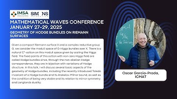 Oscar Garcia-Prada, ICMAT, Spain: Geometry of Hodge bundles on Riemann surfaces