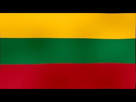 Evolución de la Bandera Ondeando de Lituania - Evolution of the Waving Flag of Lithuania