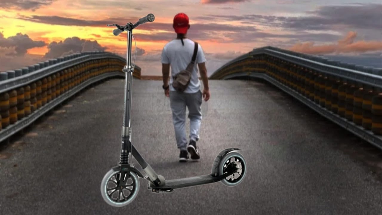 Взрослый самокат TECH TEAM SPORT 230 с дисковым тормозом и амортизатором.