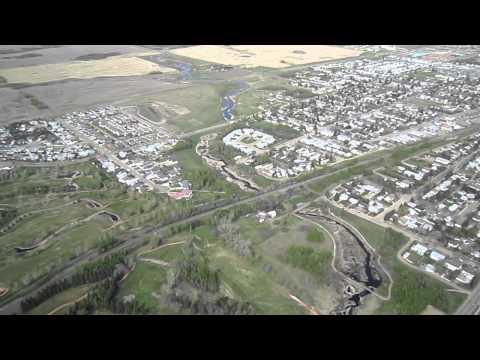 Flying over Camrose Alberta