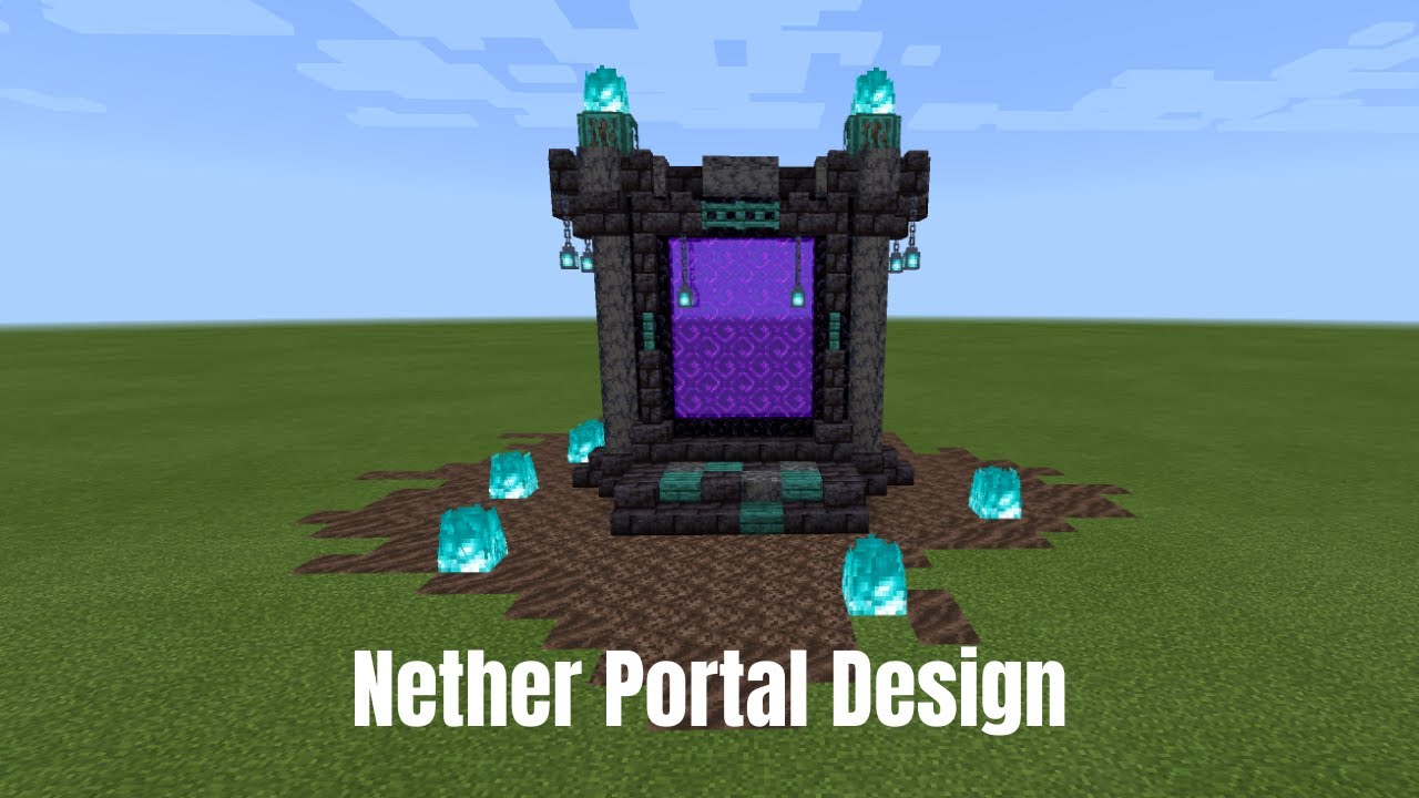 Cool Nether Portal Design For Minecraft - YouTube