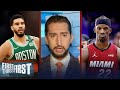 Jimmy Butler vs. Jayson Tatum — Nick Wright makes his pick for the ECF | NBA | FIRST THINGS FIRST