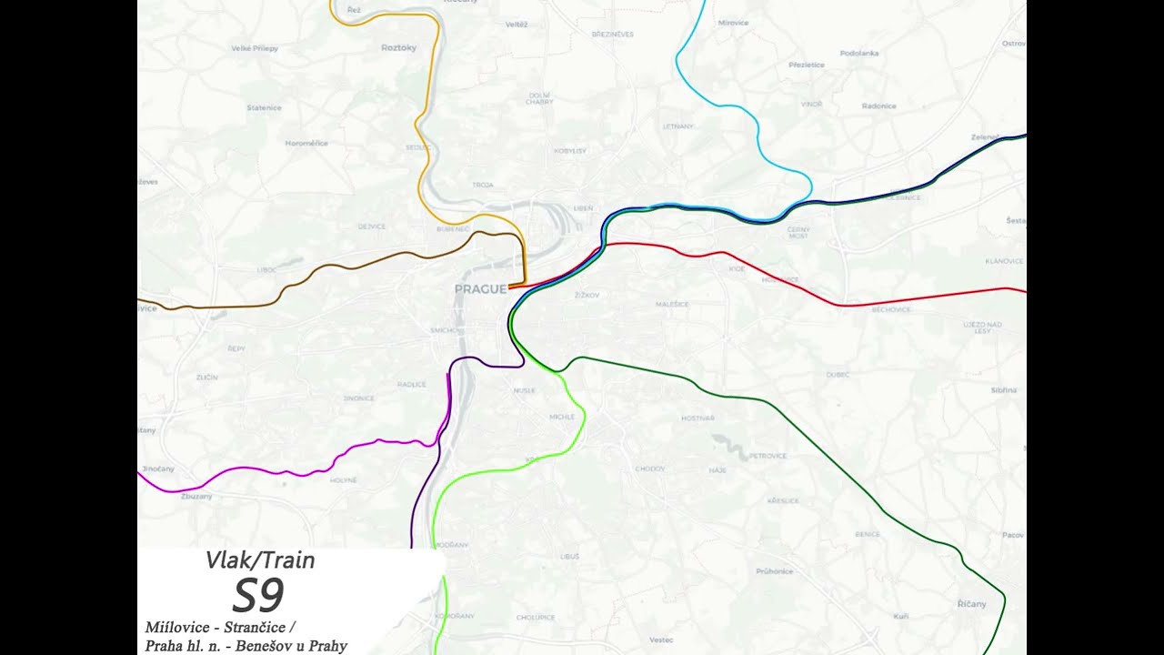 Leden / January 2026 Přehled kolejové dopravy v Praze / Prague rail transit overview