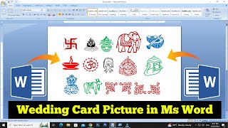 How to Insert Wedding Card Picture in Microsoft Word 2007 || Ms Word Icon Design Tutorial