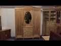 Elegant Antique Triple door Wardrobe for sale - Pinefinders Old Pine Furniture Warehouse Elegant Antique Triple door Wardrobe for sale - Pinefinders Old Pine Furniture Warehouse