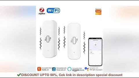 Tuya WiFi/Zigbee Smart Vibration Sensor Home Security Protection Smartlife App Real-time Remote Moni
