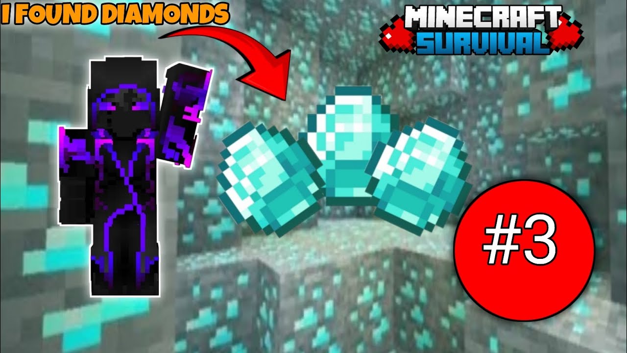 I found diamonds in Minecraft survival episode 3 - YouTube
