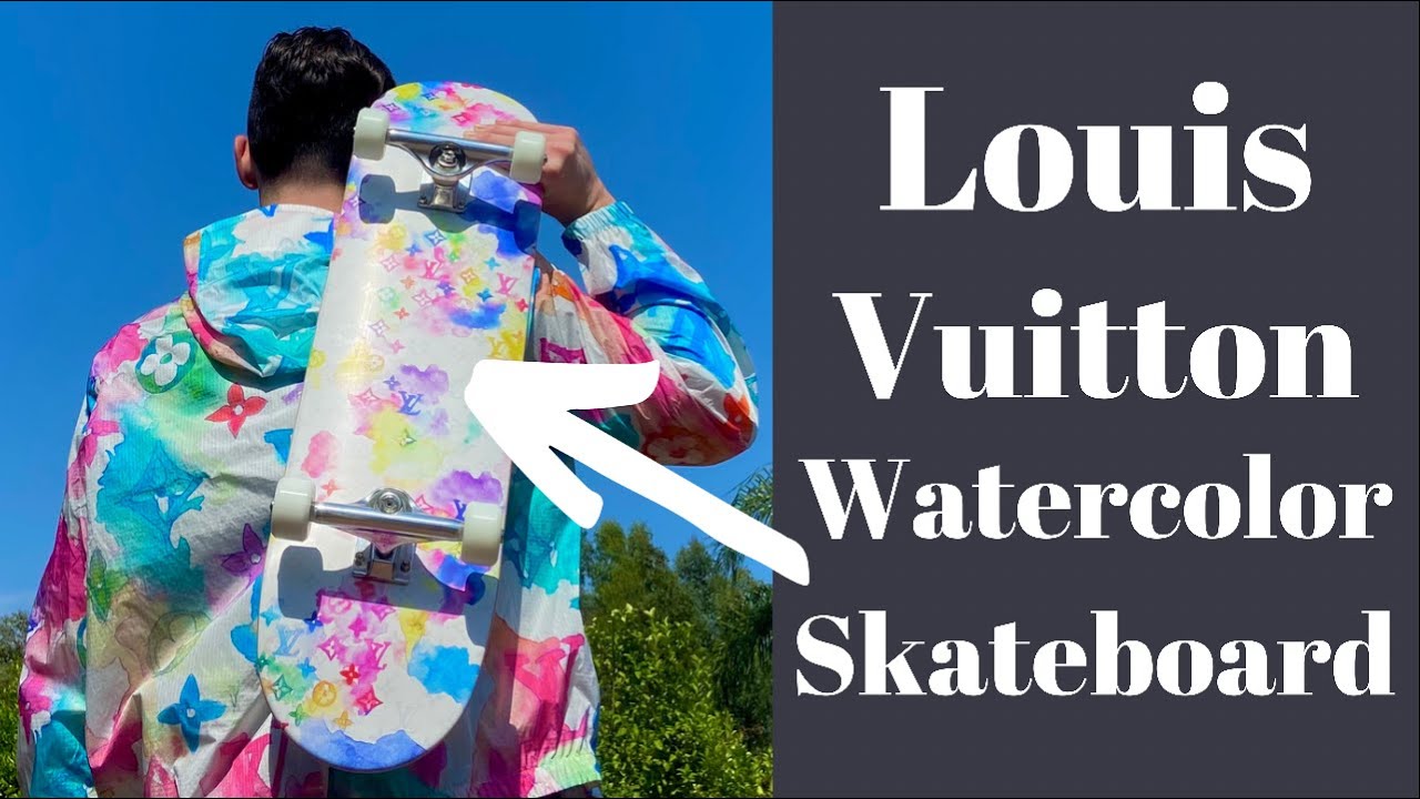 Louis Vuitton WATERCOLOR SKATEBOARD Review & Unboxing (Virgil Abloh  Multicolor Monogram Watercolour) 