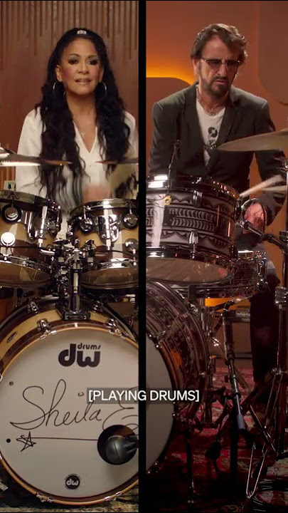 Learn the basic drum beat with Sheila E and Ringo Starr.