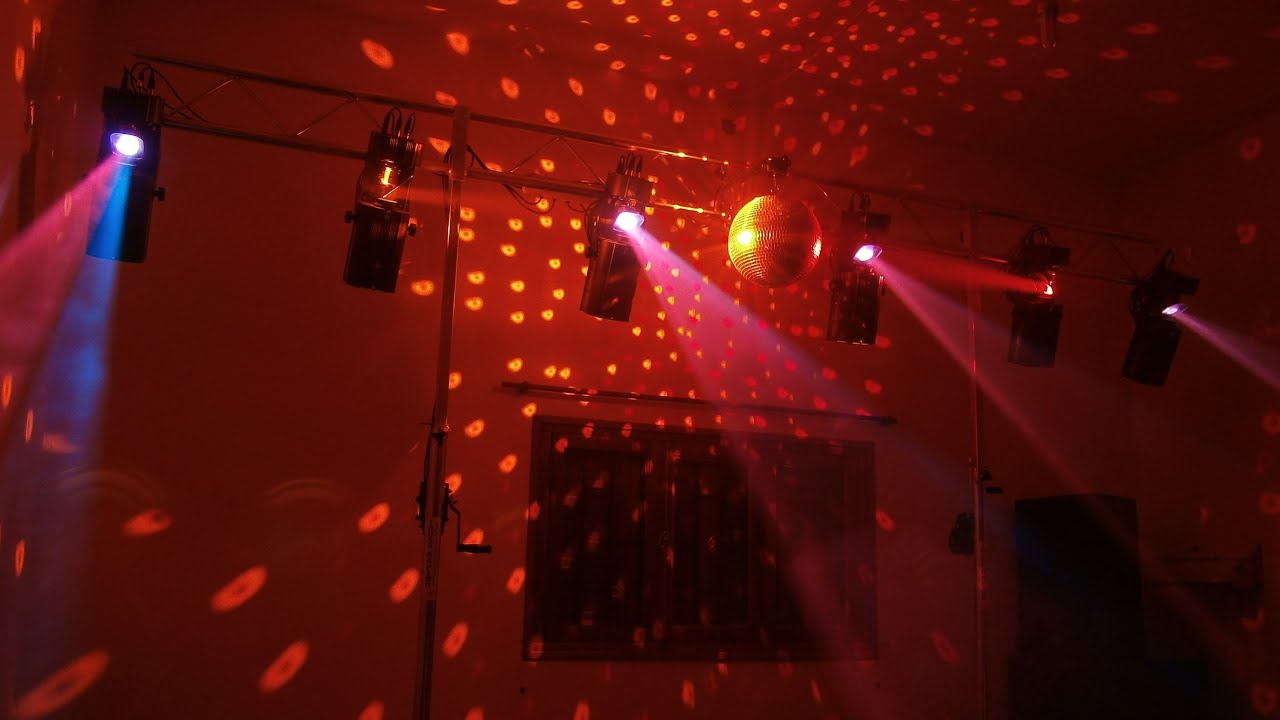 Bola espejada y 6 Scanners sincronizados al Beat