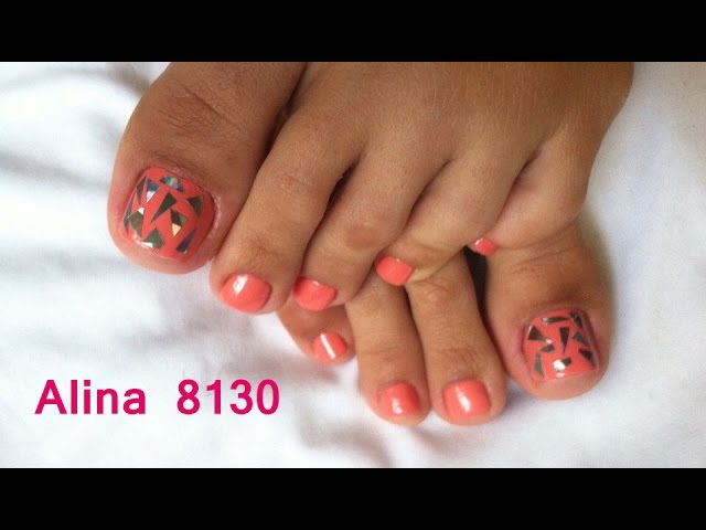 Педикюр битое стекло /Pedicure broken glass