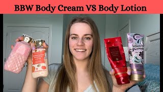 Bath & Body Works Body Cream VS Body Lotion