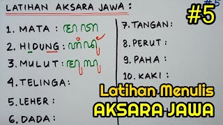 AKSARA JAWA #5 - Latihan Menulis Aksara Jawa (Nama Anggota Tubuh)