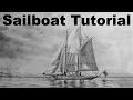 how to draw a sailboat - sailing boat - ship drawing time lapse