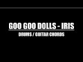 Goo Goo Dolls - Iris (Drums, Guitar Chords & Lyrics)