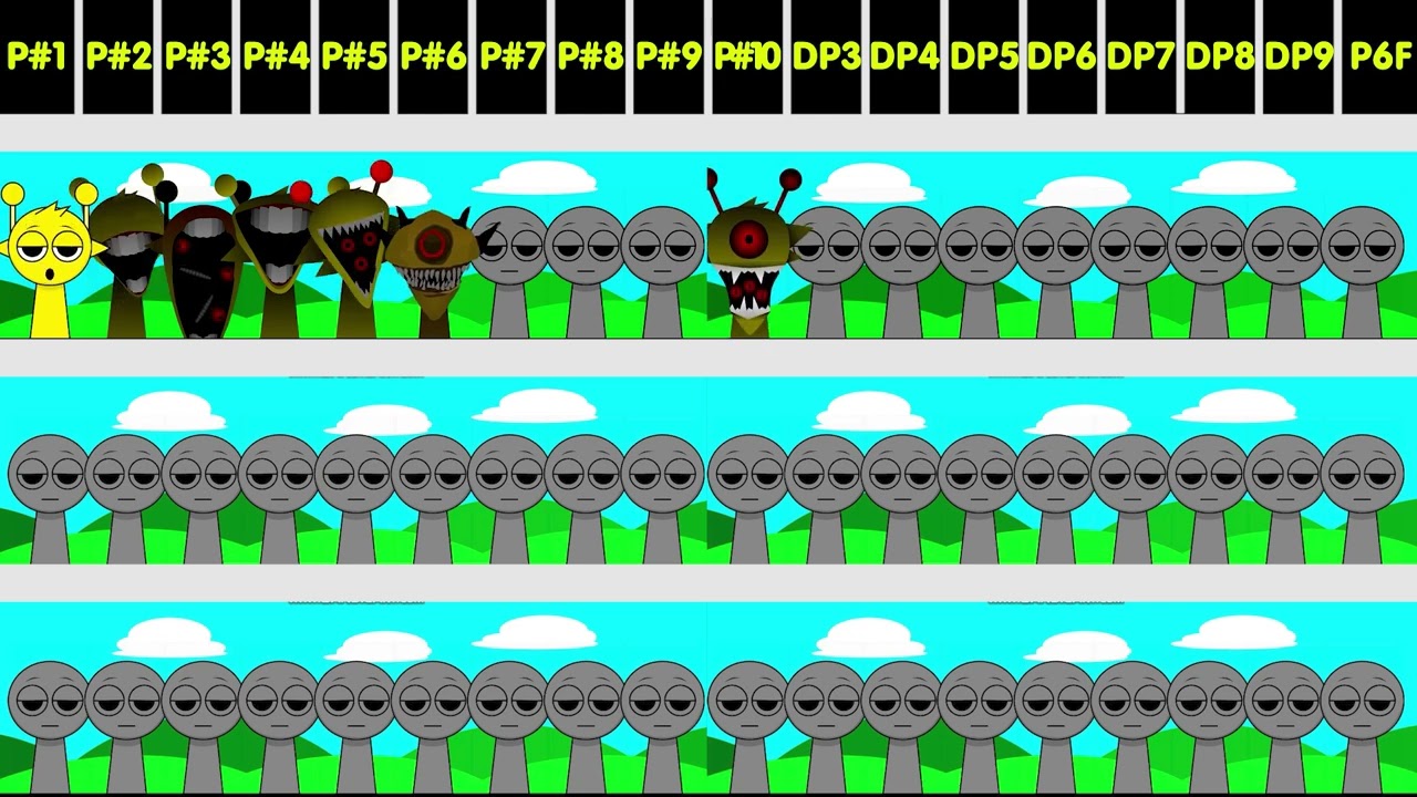 Super New...lncredibox sprunki All in one  18 Phase  But  background P#1 Polo B#10  P3