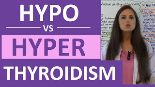 Hypothyroidism vs Hyperthyroidism Nursing NCLEX | Hypothyroidism and Hyperthyroidism Difference