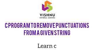 How to write a C program to remove punctuations from a given string