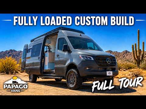 Custom Van Build | Mercedes Sprinter 170 With Bed, Kitchen & Tiled Shower | Full Van Tour