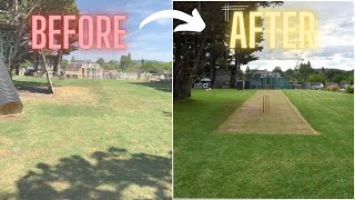 Awesome Backyard Cricket Pitch Transformation in 4 MINUTES!