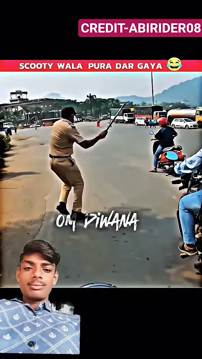 Scooty wala pura Dar Gaya 🤣😂#shorts #shortsvideo #motovlog #police #shortsfeed