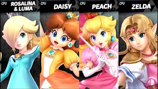 Rosalina & Luma Vs Daisy Vs Peach Vs Zelda Lv 9 Cpu Battle Super Smash Bros Ultimate