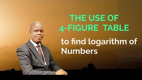 how to use 4 - figure table to find logarithm of numbers