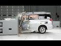 2014 Nissan Quest driver-side small overlap IIHS crash test