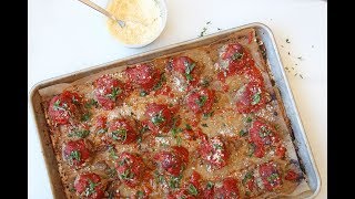 How to Make The Best Sheet Pan Cheesy Meatball Recipe