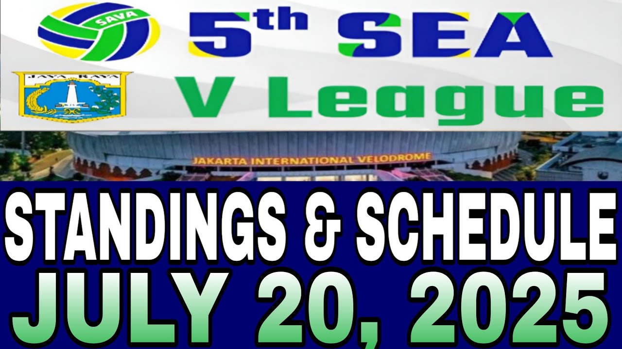 🔴5th SEA V LEAGUE | TEAMS STANDINGS & SCHEDULE | JULY 20, 2025 | MEN'S VOLLEYBALL