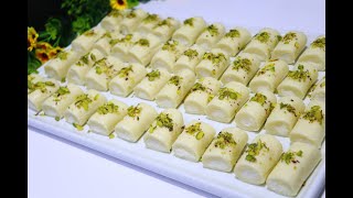 Cheese halwa with homemade cream, Ramadan desserts حلاوة بالجبن بالقشطة البيتية كالمحترفين