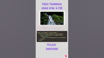 Video Thumbnail using Html and CSS #coding #htmlcss #webdesigner #shorts