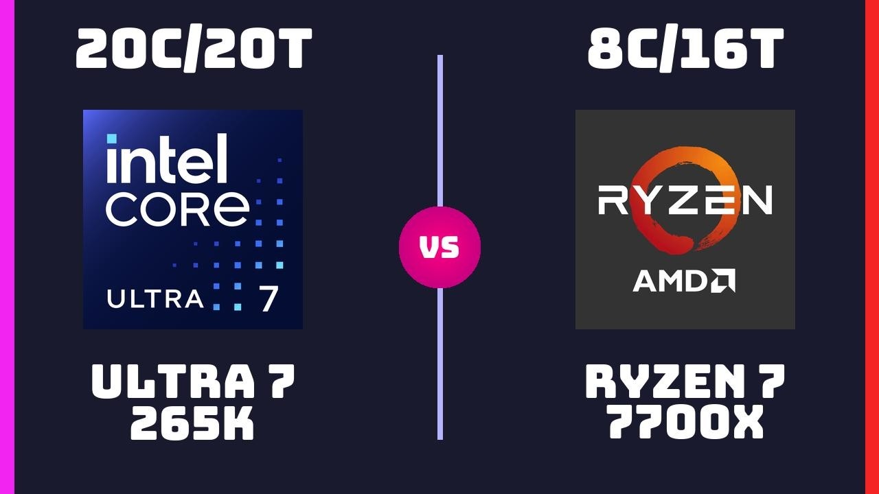 Intel Core Ultra 7 265K vs AMD Ryzen 7 7700X – CPU Comparison - YouTube