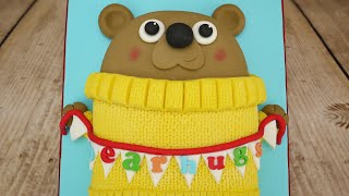 Bear Hugs Cake - Cute Bear Wearing Knitted Jumper Cake