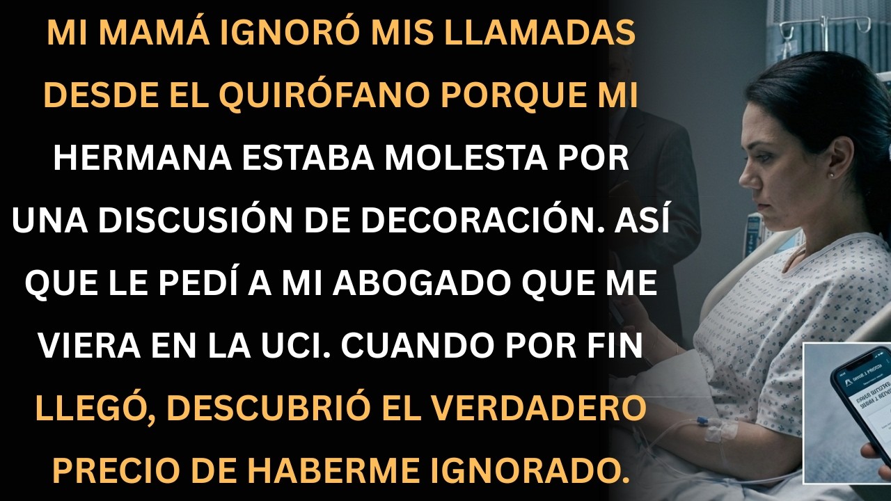 Mi mamá me ignoró en cirugía y descubrió demasiado tarde lo que perdió.