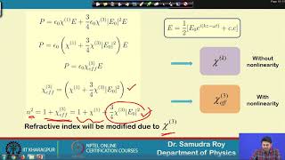 Lecture 42: Optical Kerr effect and Self-focusing, Symmetry in 3rd order susceptibility