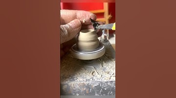 Fingertip micro pottery, mini pottery production process #5minutecrafts #pottery #vases #shorts