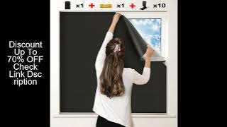 100 Blackout Darkest House Blackout Window Privacy Film Tint Anti Look Cover Glass Window Cloth Car