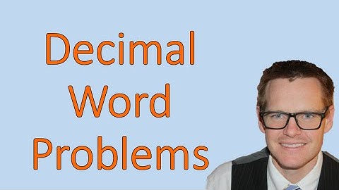 Decimal Word Problems (Simplifying Math)
