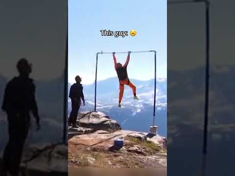 This might be one of the worst ideas I've ever seen😬 #gymnastics #fail #parachute #basejump #break