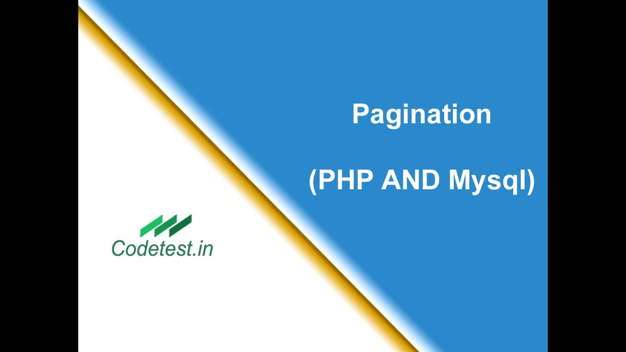 How to create pagination Using PHP And Mysql. - YouTube
