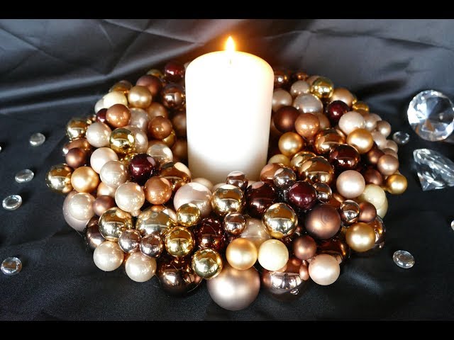 Kranz basteln – Weihnachtskranz aus Kugeln – Adventskranz – christmas wreath – einfach!