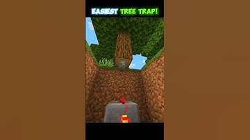 Easiest Tree Trap Minecraft!🌳🔥#shorts #minecraft #minecraftbuilding