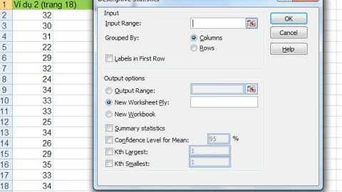 Excel 2007 - Descriptive Statistics