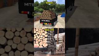 BUSSID VS REAL LIFE‼️L300 MUATAN KAYU GAYOR👆#shorts #bussid #l300 screenshot 4