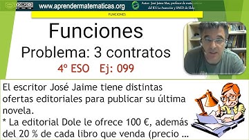 Interpretar funciones lineales a trozos. 4 ESO 07 99. José Jaime Mas.