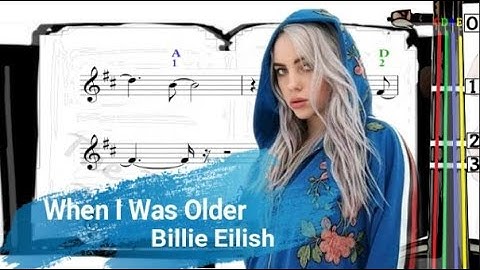 When I Was Older | Billie Eilish | Violin SHEET MUSIC [With Fingerings] [Level 4]