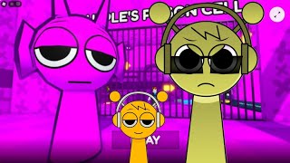 Mustard Oren Sprunki vs Durple Sprunki’s prison run full gameplay #roblox